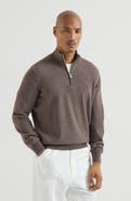 Brunello Cucinelli Cashmere sweater with half zip