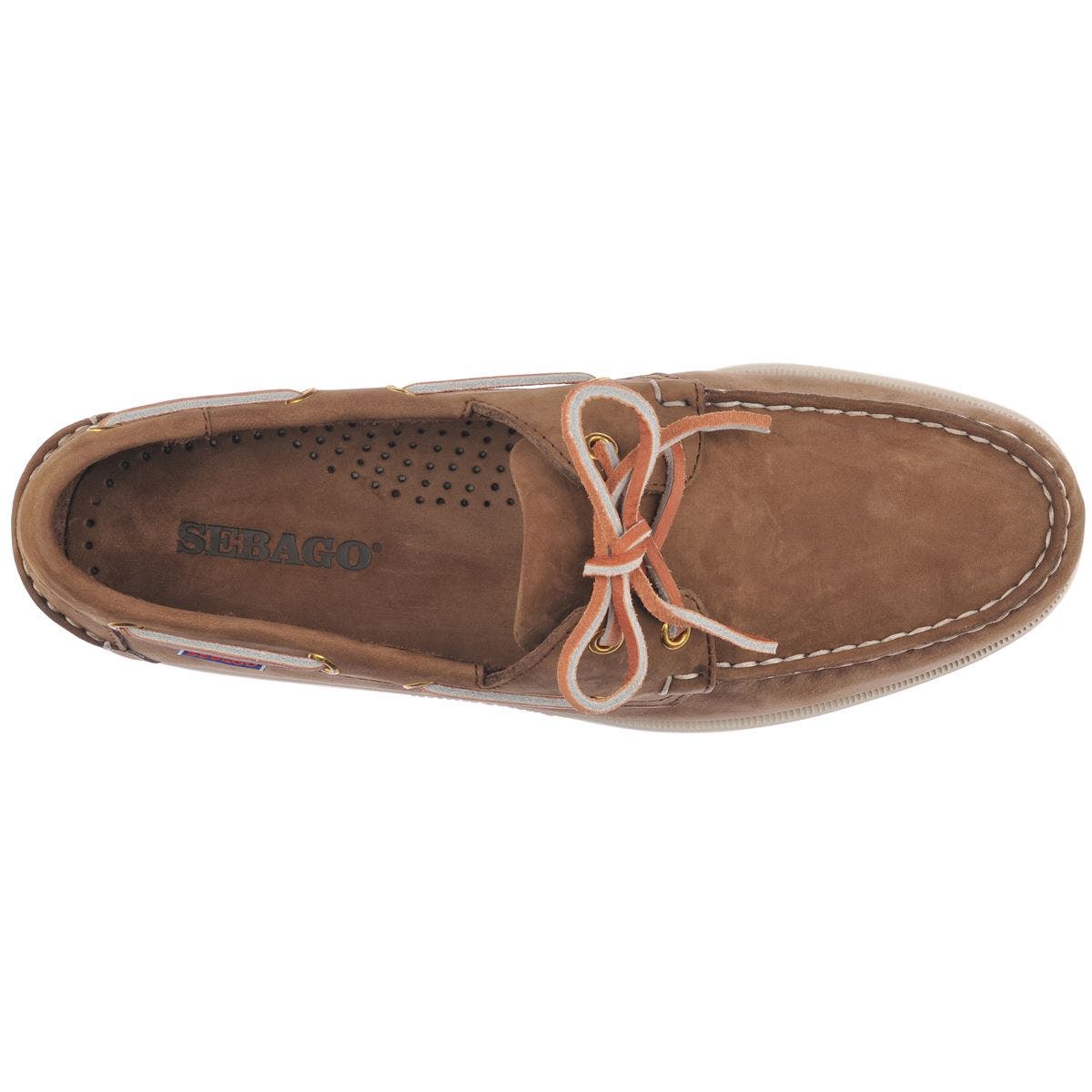 Sebago Docksides Portland Nubuck Boat Shoes, Alternate, color, Brown Dk-Yellow Gold