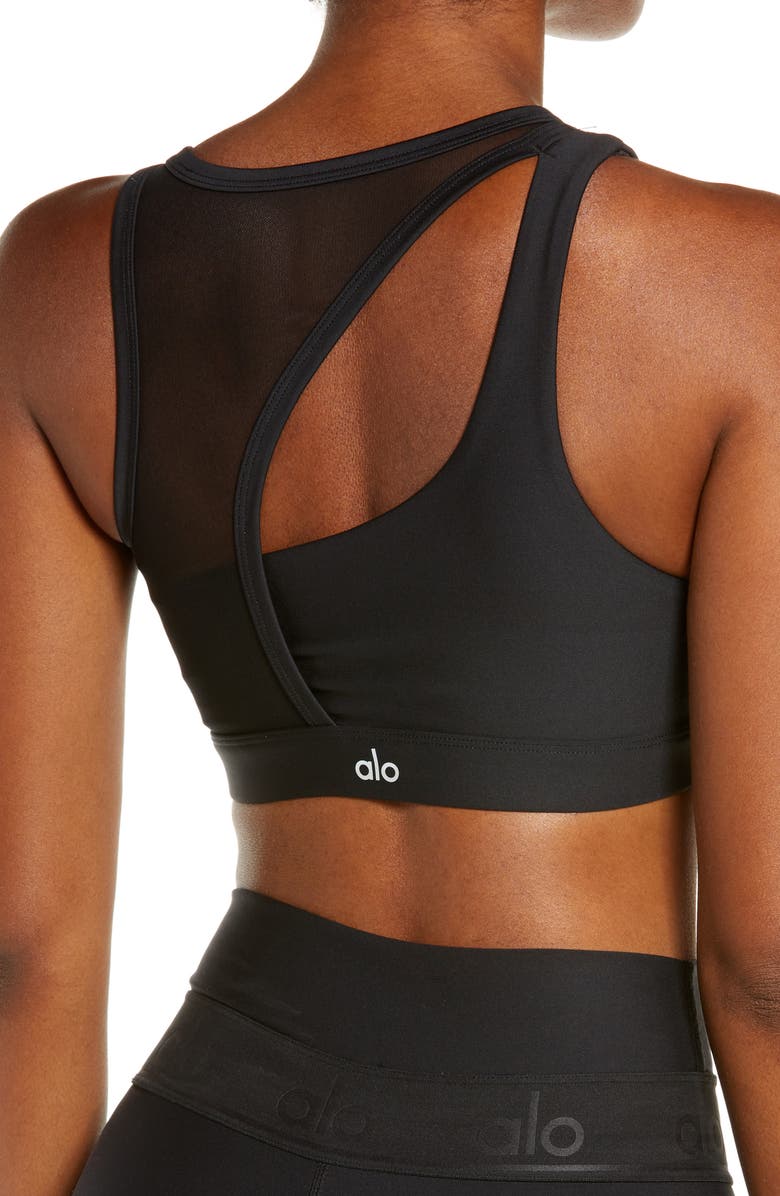 Alo Airlift Crescent Rib Sports Bra, Alternate, color,