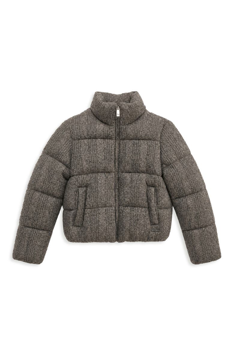 Brigitte Cable Knit Puffer Jacket, Alternate, color, MOCHA
