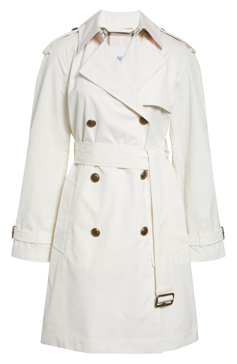 Burberry Belgravia Double Breasted Trench Coat, Main, color, Seashell White