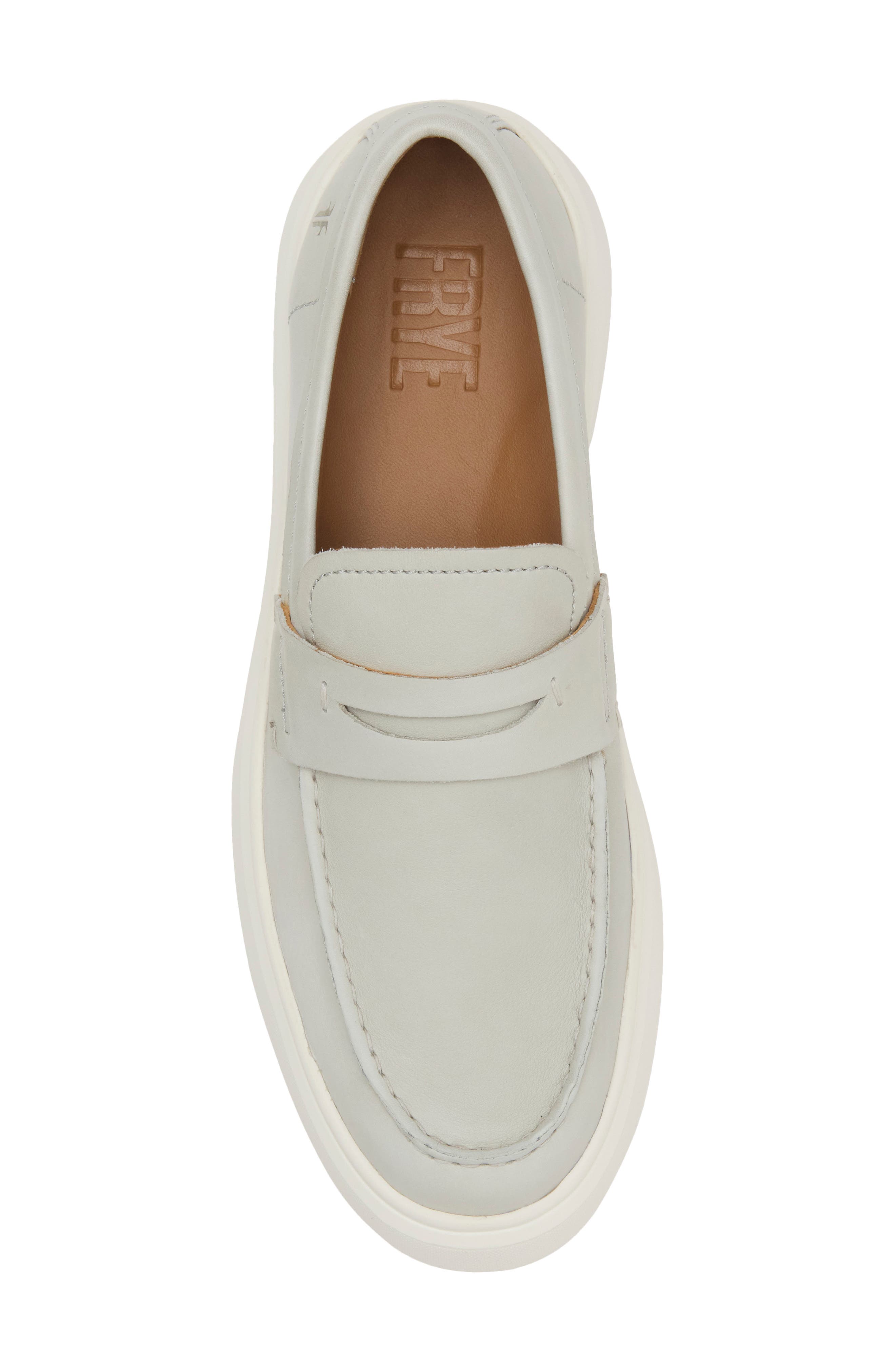 Beau Leather Penny Loafer, Alternate, color, PALE BEIGE