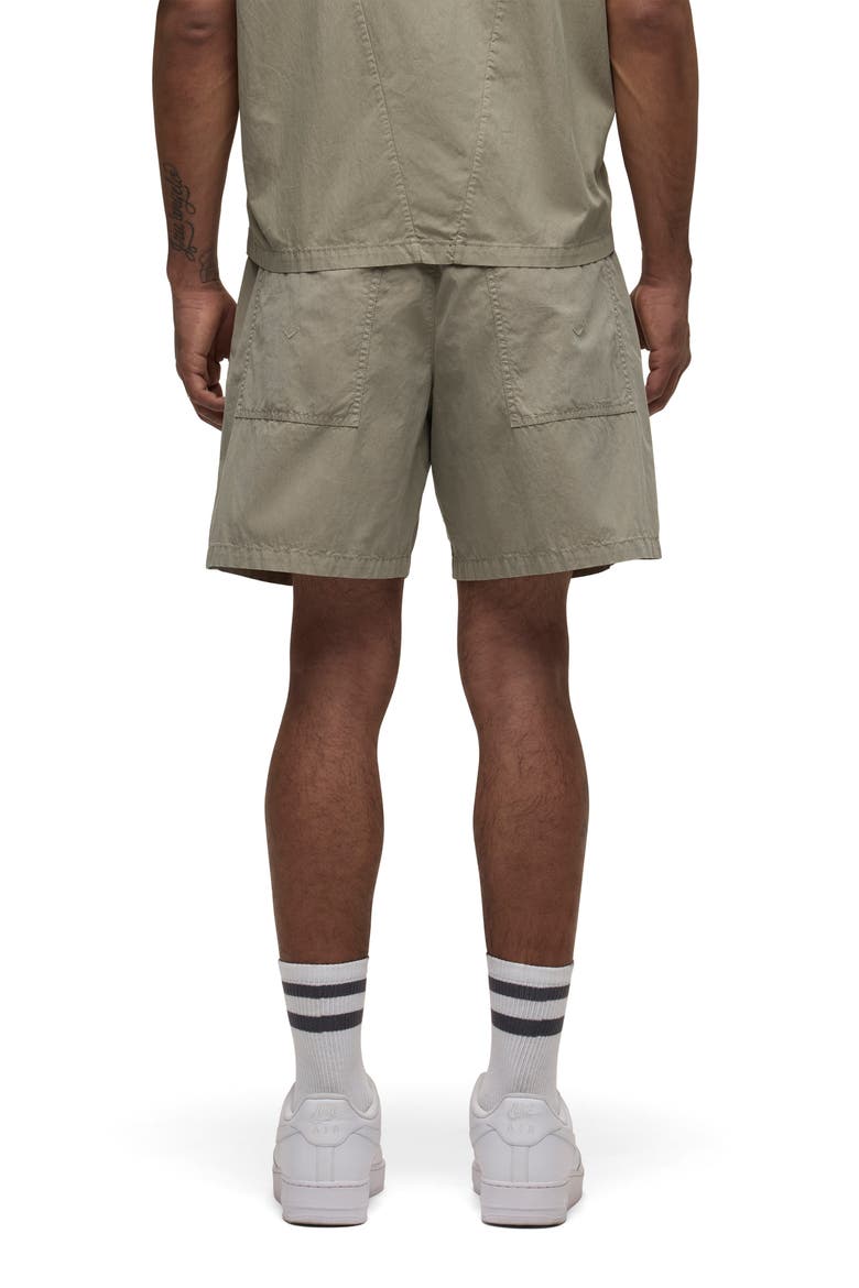 Drawstring Cotton Blend Shorts, Alternate, color, LAUREL