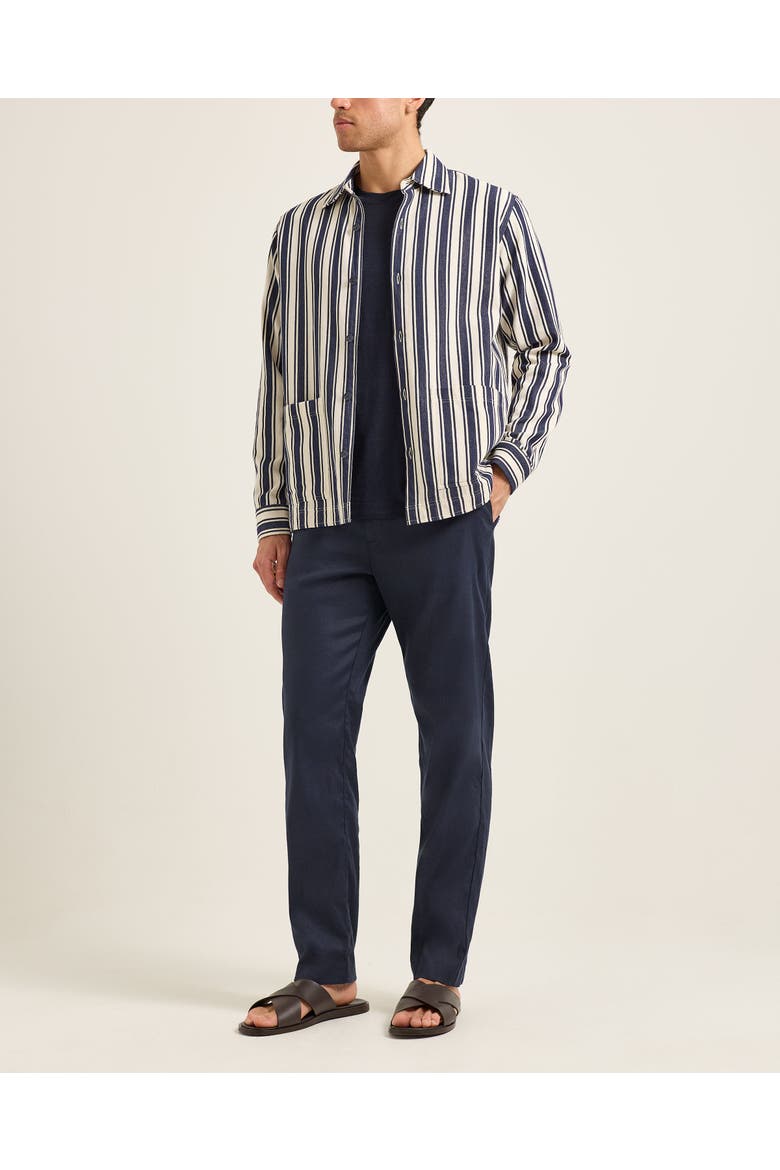 Soren Cotton Overshirt, Main, color, Shore Blue/Chai