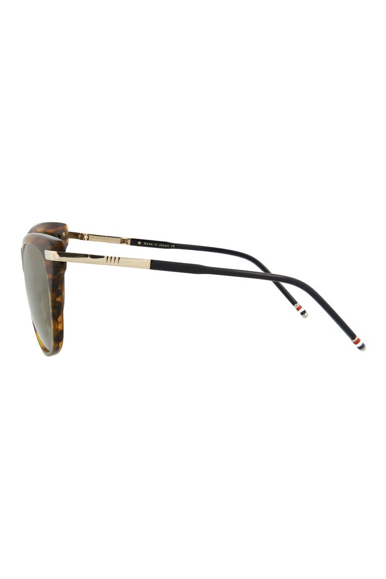 56mm Cat Eye Sunglasses, Alternate, color, WALNUT GOLD GREEN