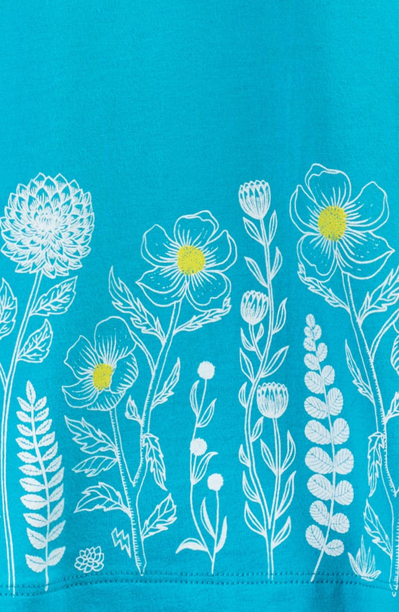 Mightly Organic Cotton Short Sleeve T-Shirt Dress, Alternate, color, Lili's Garden