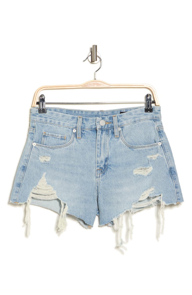 BLANKNYC Barrow Distressed High Waist Cutoff Denim Shorts, Alternate, color,