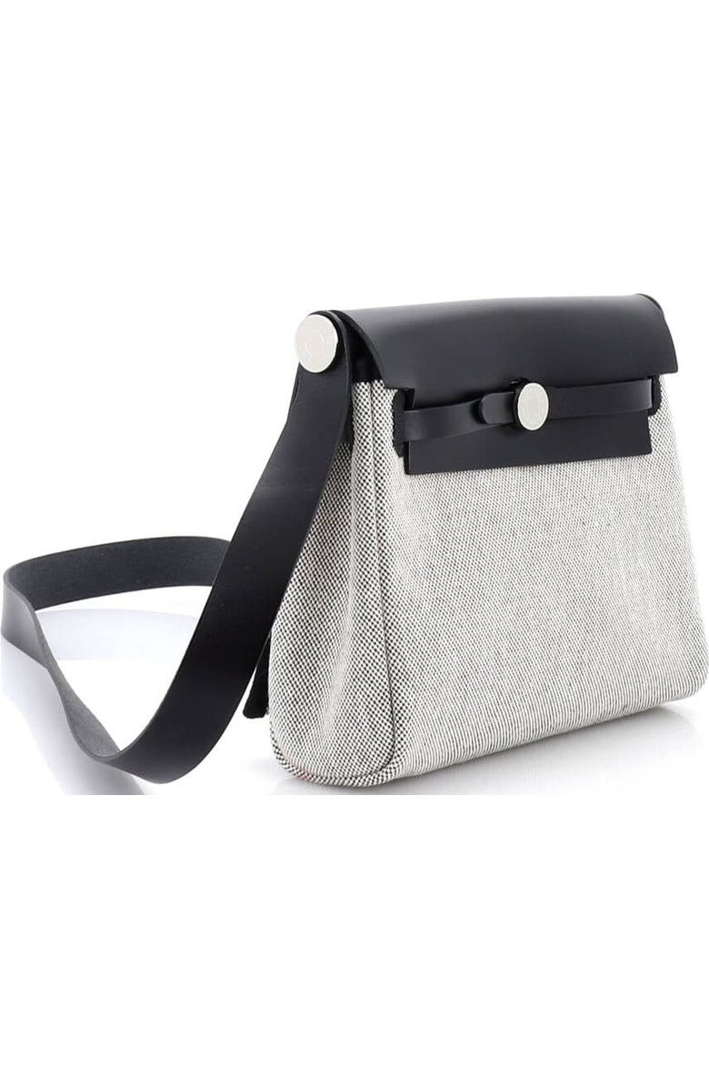 Pre-Owned Hermes Herbag Zip Toile and Leather 20, Alternate, color, Noir