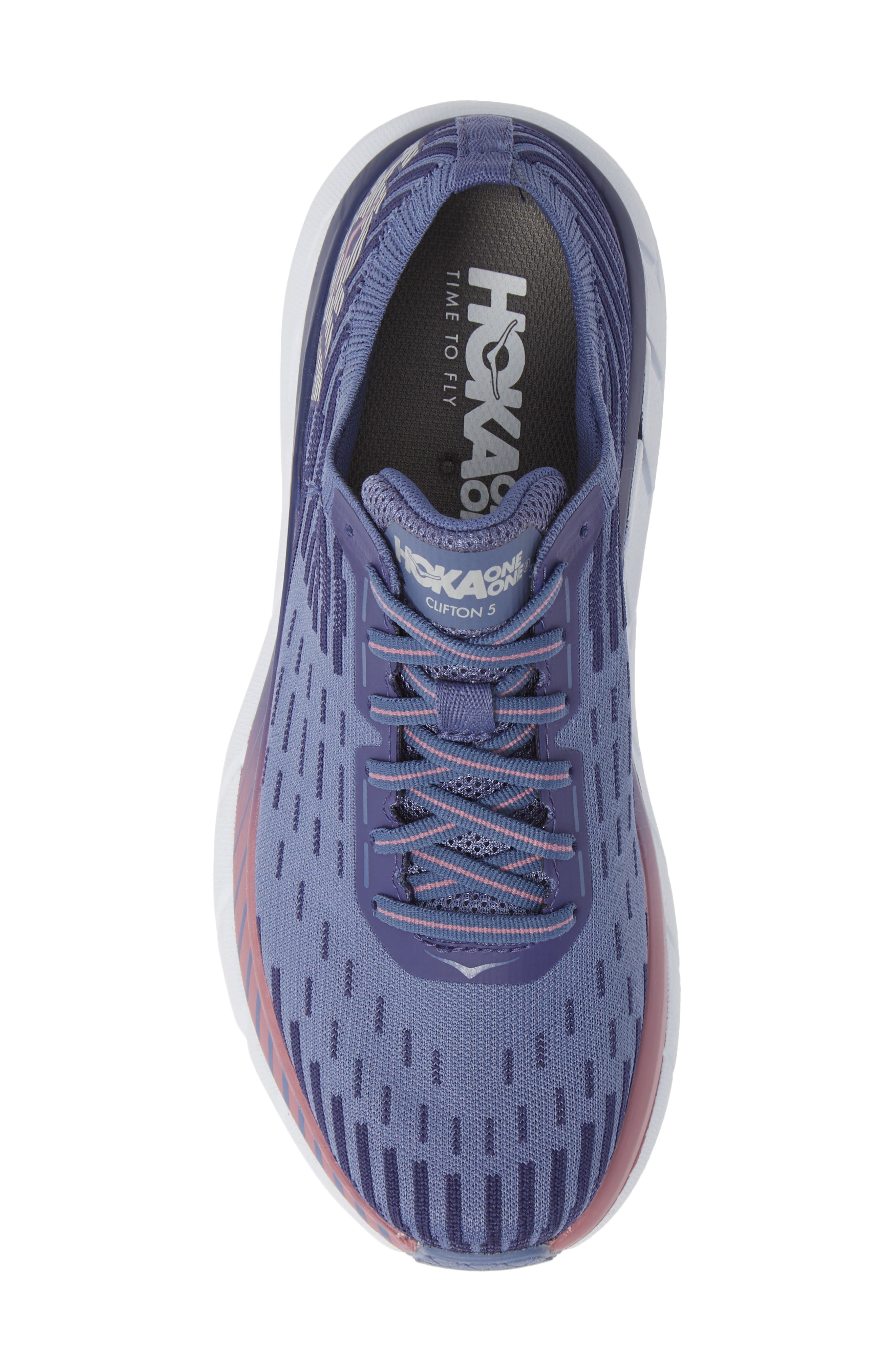 HOKA ONE ONE<sup>®</sup> Clifton 5 Knit Running Shoe, Alternate, color, 