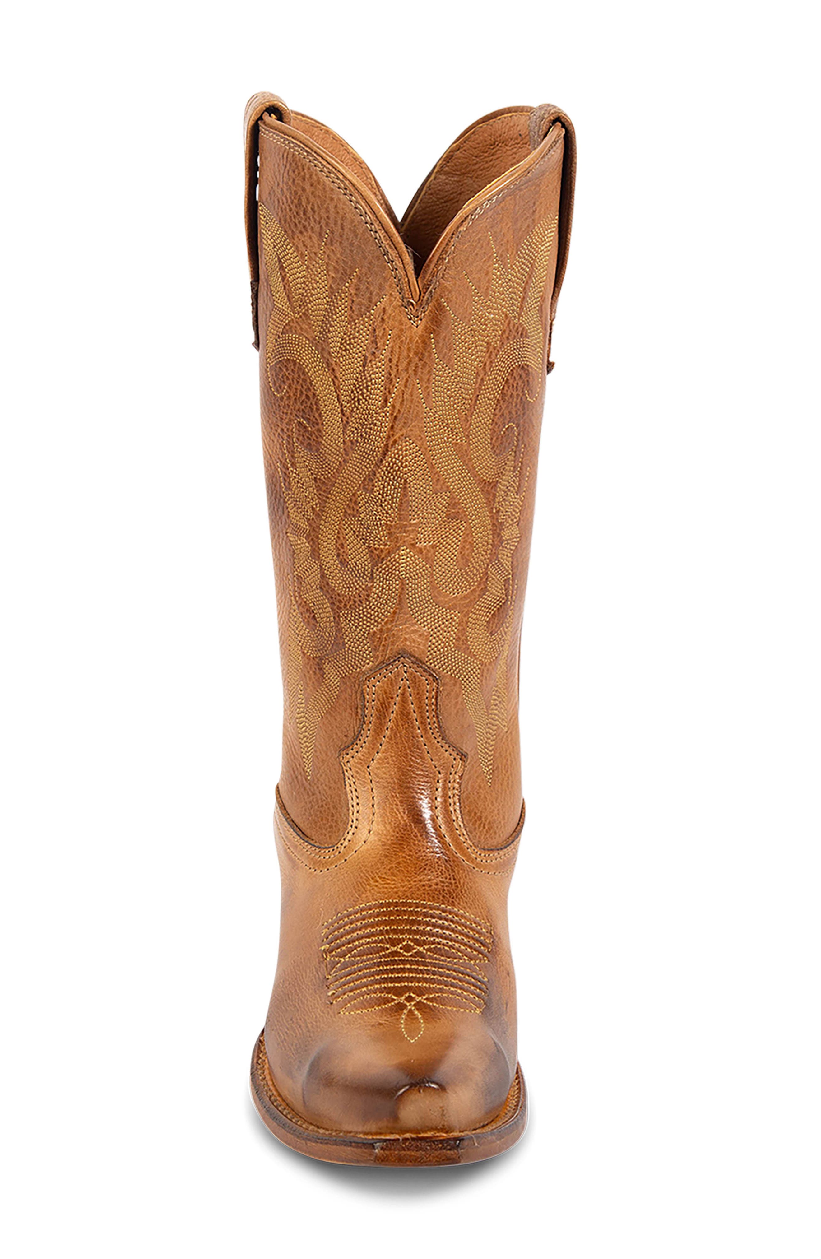 Woody Leather Western Boot, Alternate, color, WHEAT