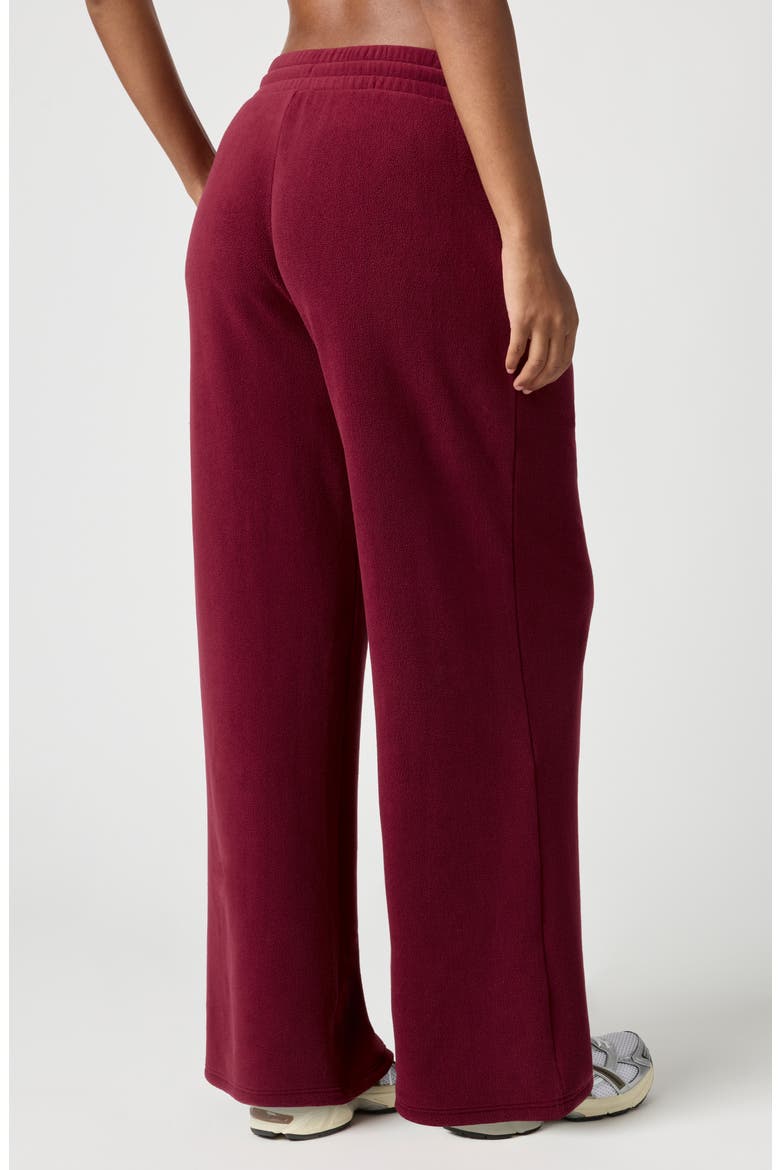 Polar Fleece Wide Leg Sweatpants, Alternate, color, MULBERRY