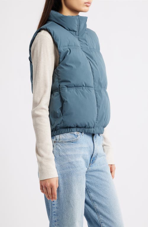 Thread & Supply Quilted Puffer Vest In Blue