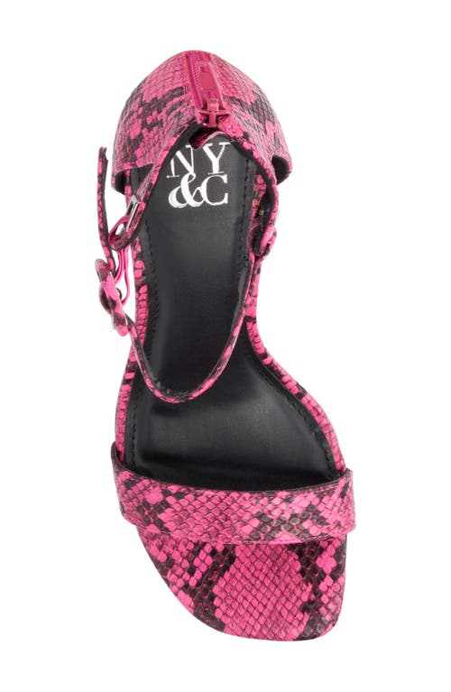 Shop New York And Company Lexi Square Toe Sandal In Pink