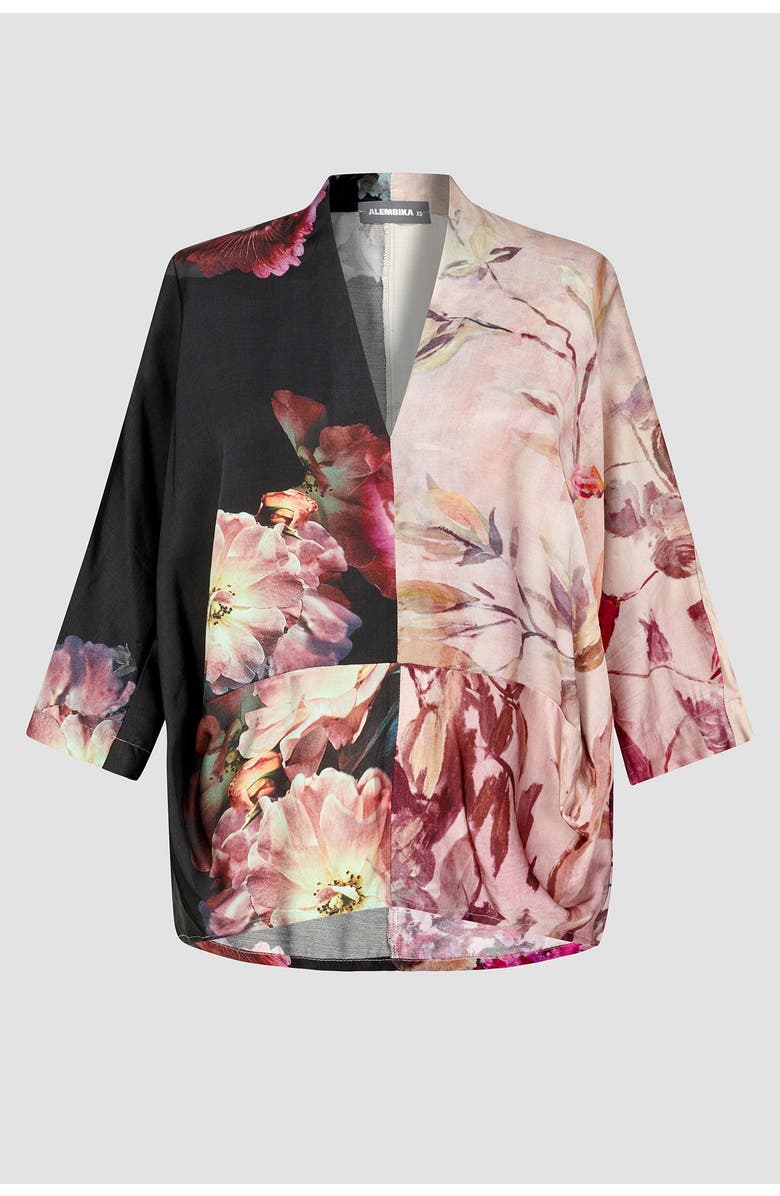 Alembika Mixed florals pullover blouse, Alternate, color, 