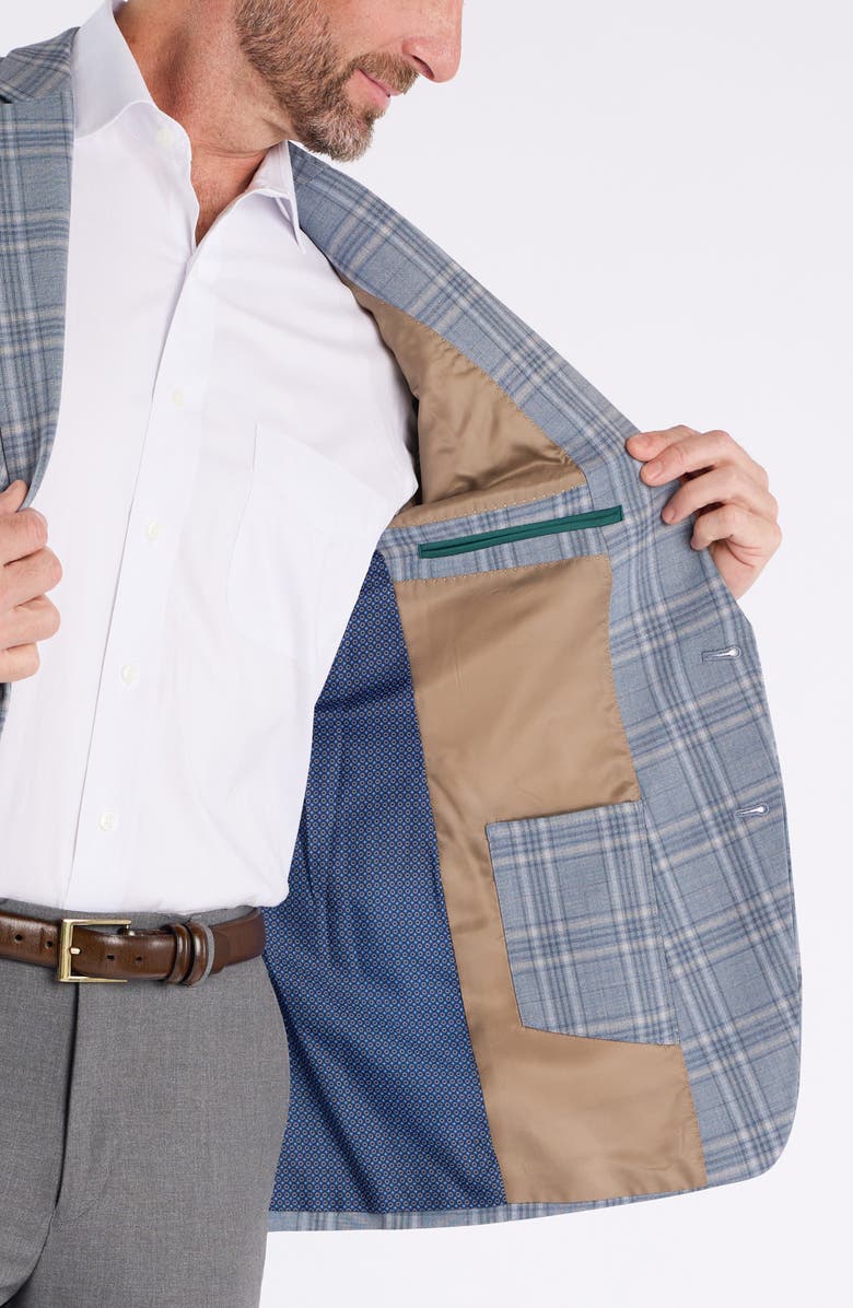 CRICKETEER Plaid Wool Blend Sport Coat, Alternate, color, Grey