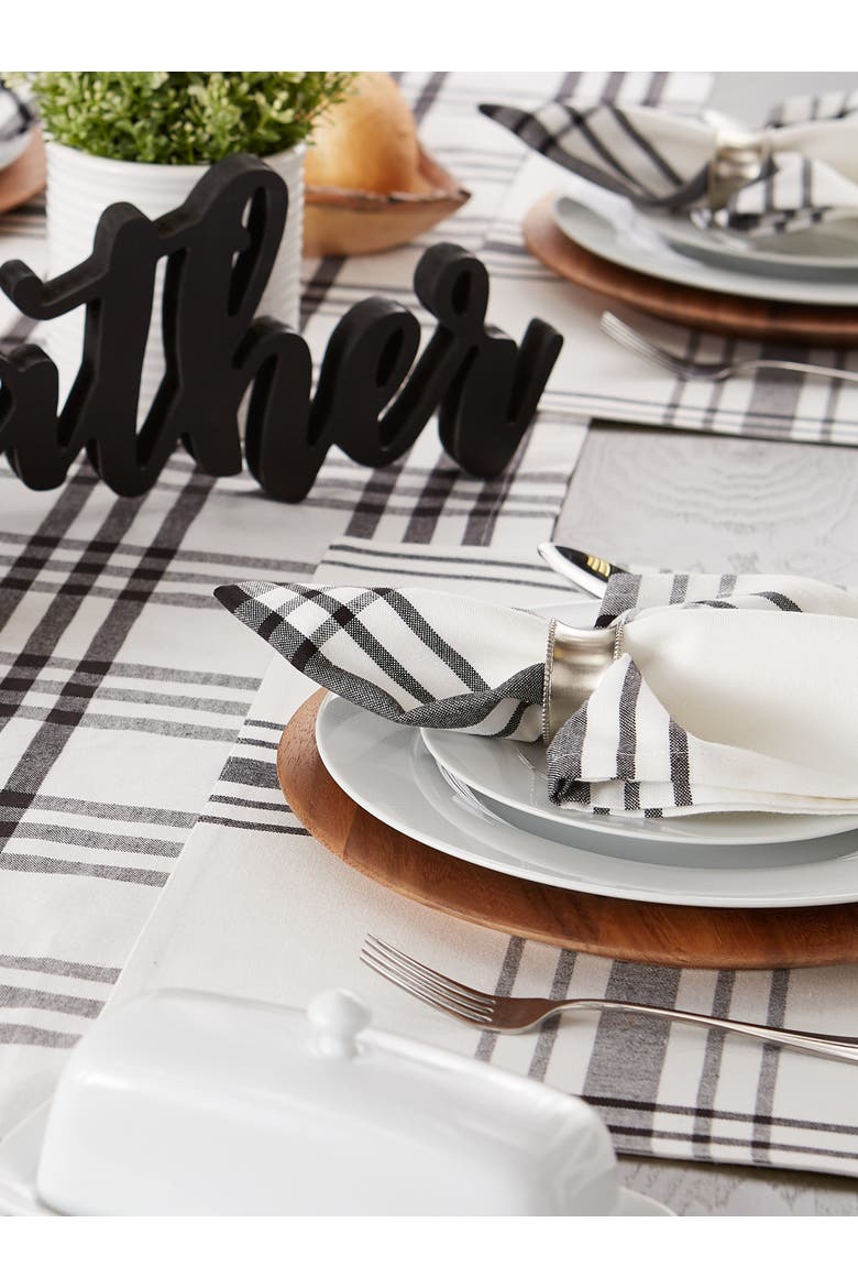 Black Home Sweet Farmhouse Napkin Set/6, Alternate, color, Black