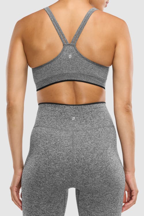 Peloton Seamless Melange Cami Bra In Black