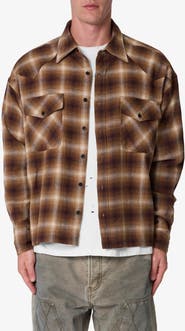 mnml Western Cotton Flannel Shirt
