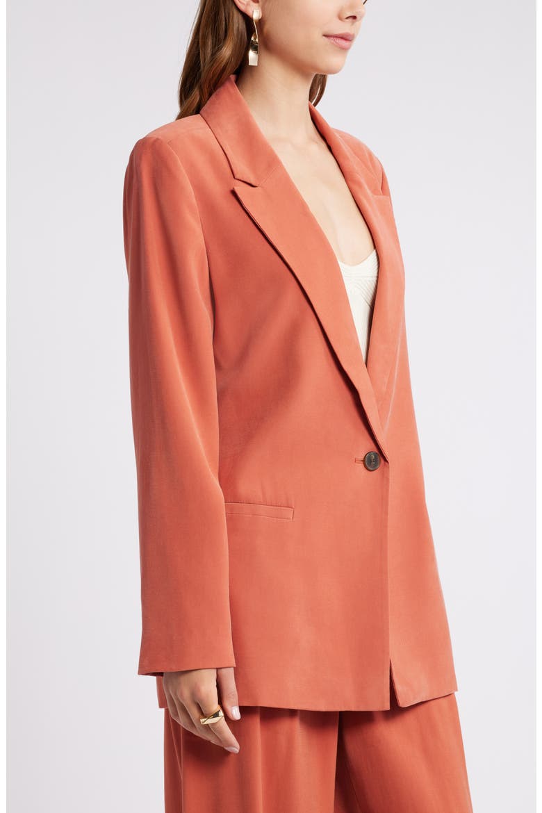 Relaxed Fit Blazer, Alternate, color, RUST REDWOOD