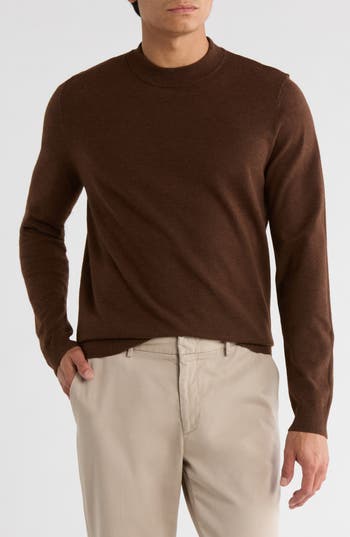 Abound Mock Neck Sweater In Brown