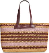 Anya Hindmarch Stripe Raffia East/West Tote