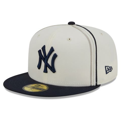 Men's New Era  Cream/Navy New York Yankees Chrome Sutash 59FIFTY Fitted Hat