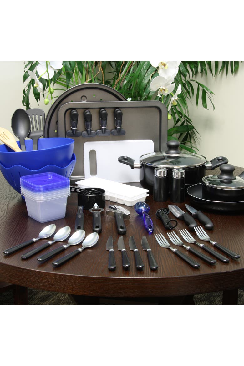 Total Kitchen 59 Piece Combo Set, Alternate, color, Black