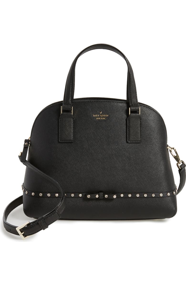 Kate Spade New York cameron street - jeweled lottie leather satchel, Main, color,