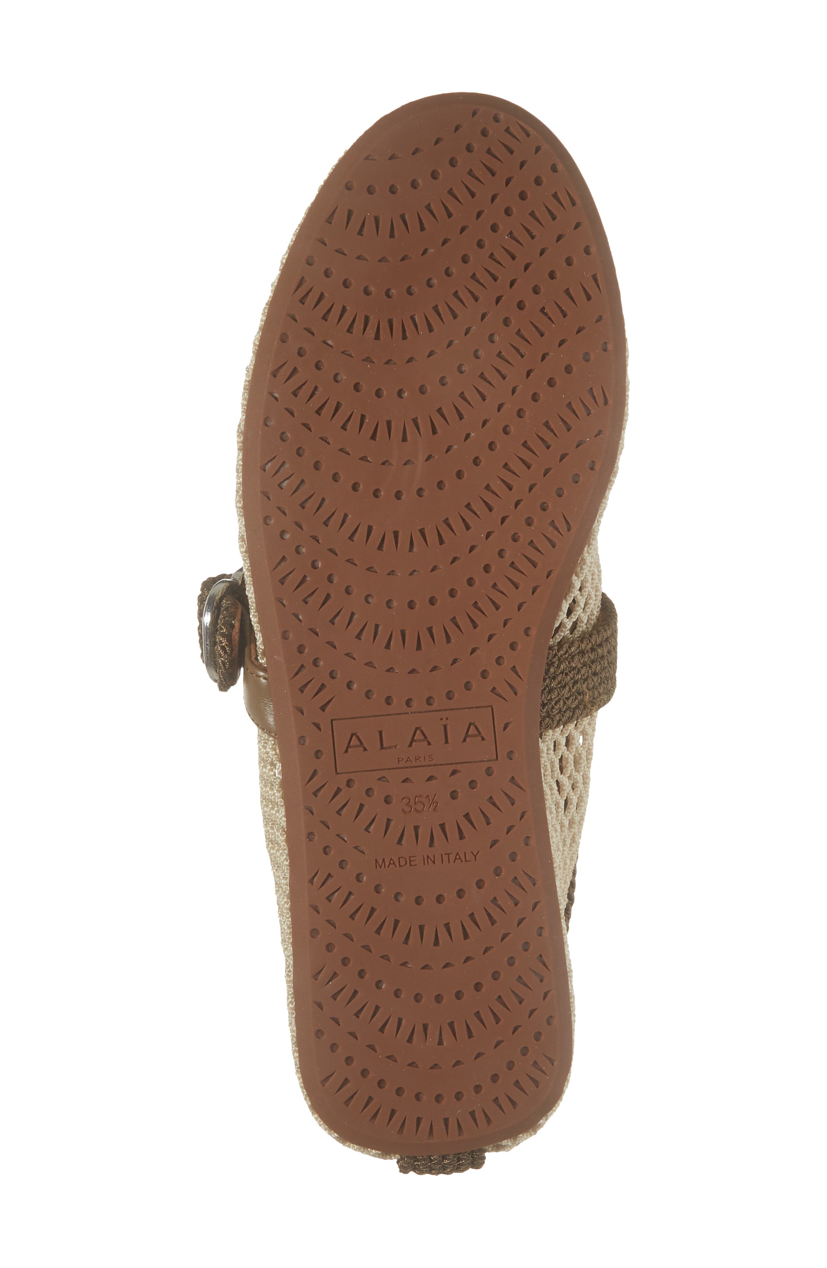 Alaïa Mesh Mary Jane Flat, Alternate, color, Vert Kaki