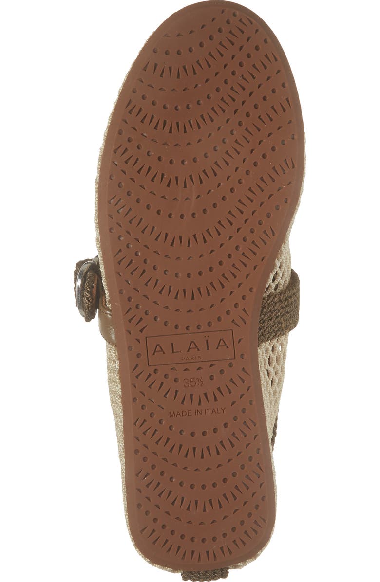 Alaïa Mesh Mary Jane Flat, Alternate, color, Vert Kaki