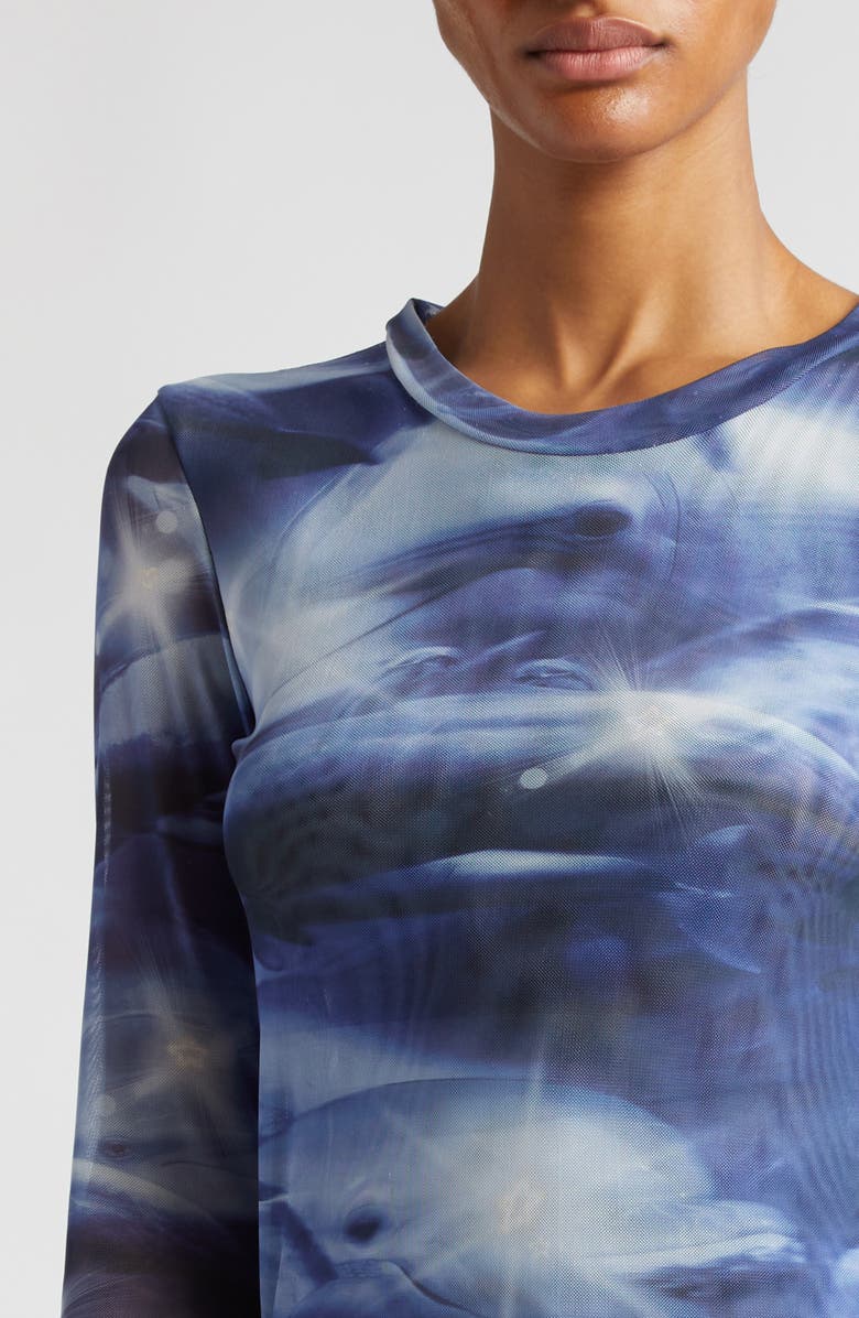 Collina Strada Women's Cardio Floral Print Gold Lamé Top, Alternate, color,