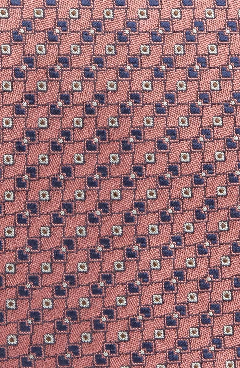 Canali Medallion Geo Silk Jacquard Tie, Alternate, color, Pink