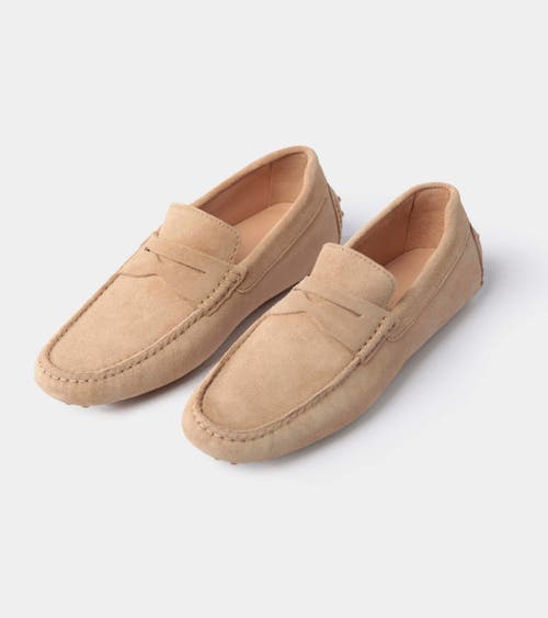 Jack Erwin Parker Suede Casual Driving Loafer In Brown