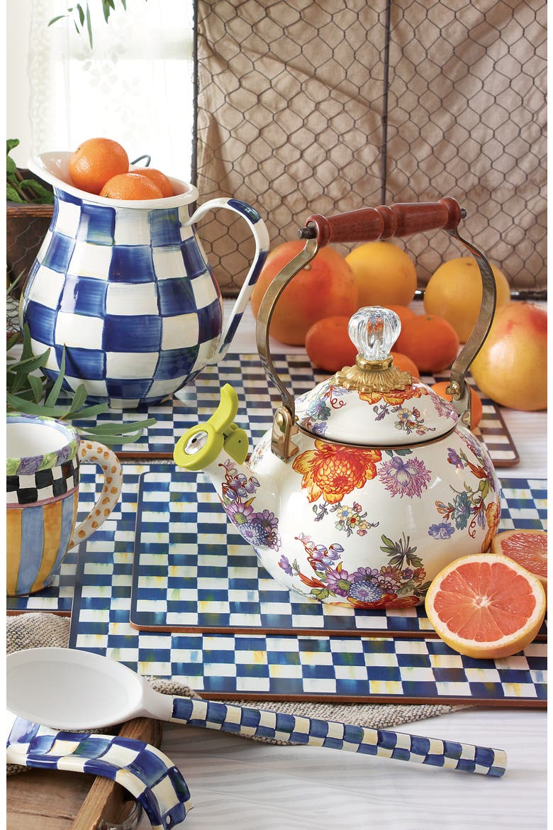 Royal Check Set of 4 Placemats, Alternate, color, BLUE/ WHITE
