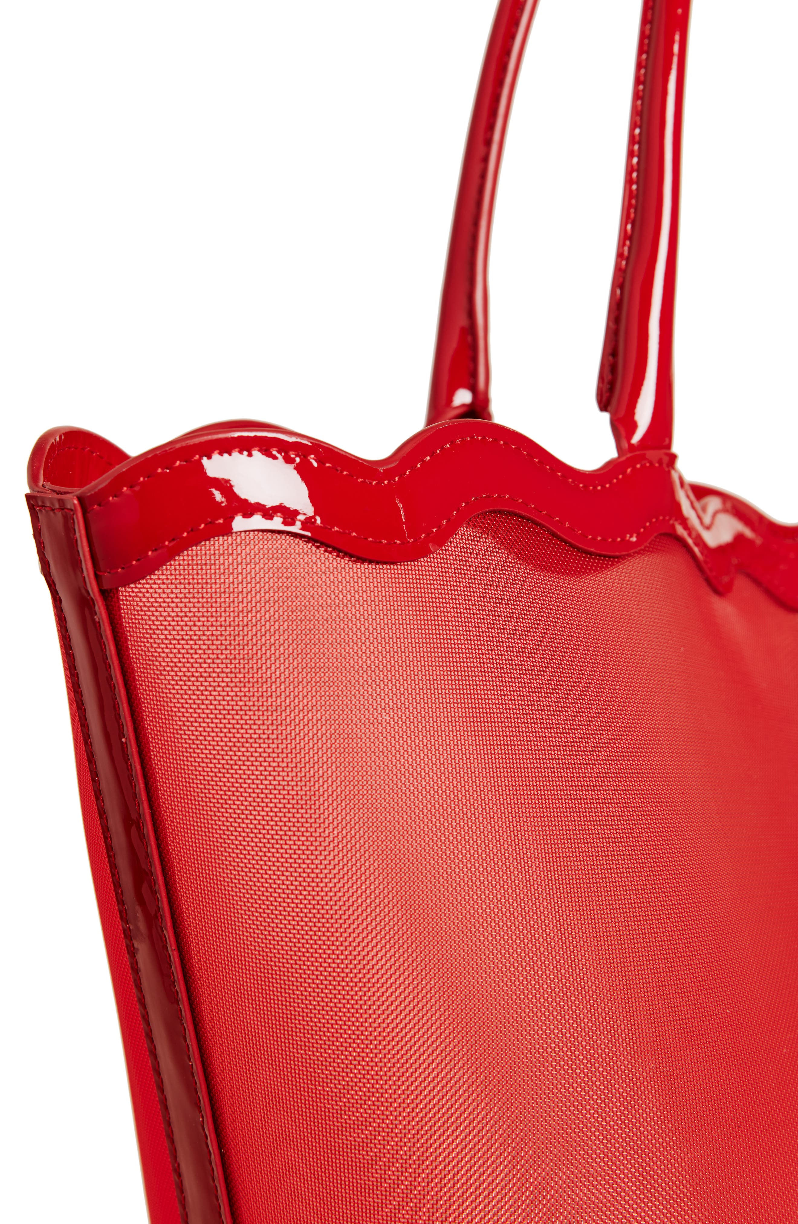 Reformation Isabella Tote, Alternate, color, Red Mesh