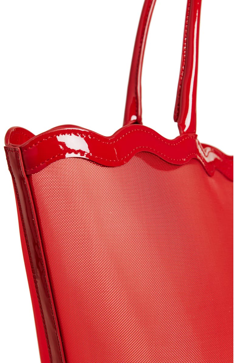 Reformation Isabella Tote, Alternate, color, Red Mesh