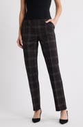 Hue Plaid High Rise Pull-On Pants