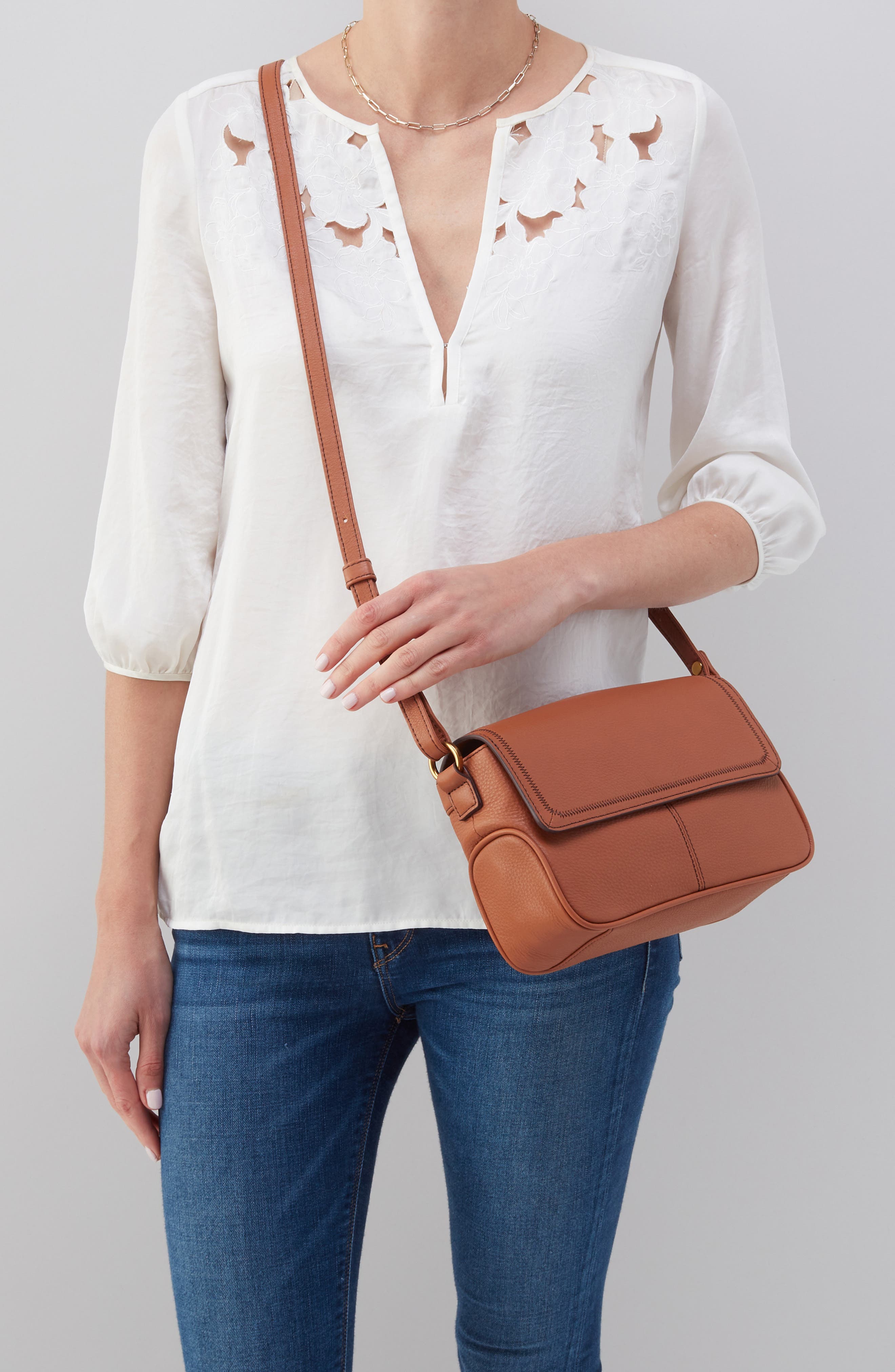 HOBO Small Autry Leather Crossbody Bag, Alternate, color, 