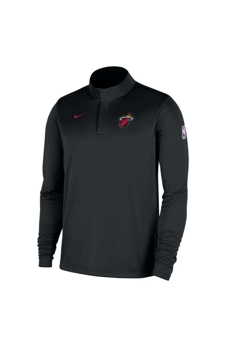 Nike Men's Nike Black Miami Heat 2025/26 Authentic Coaches Quarter-Zip Dri-Fit Top, Alternate, color, Black