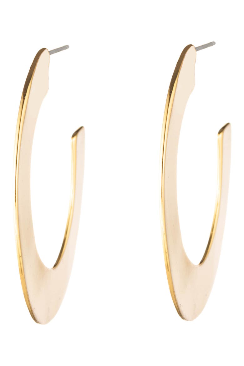 Liquid Metal Orbit Hoop Earrings, Main, color, GOLD