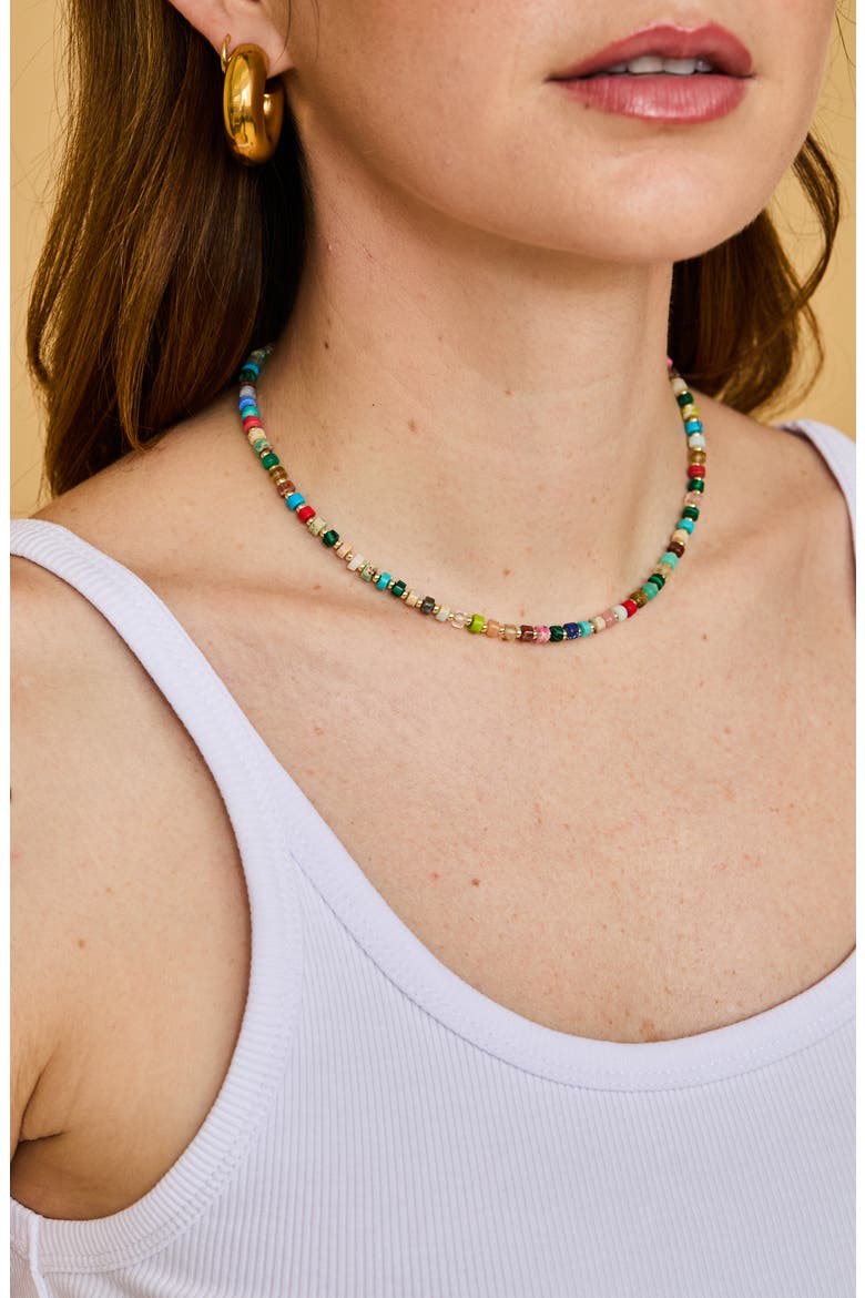 Janet Beaded Necklace, Alternate, color, GOLD MULTI