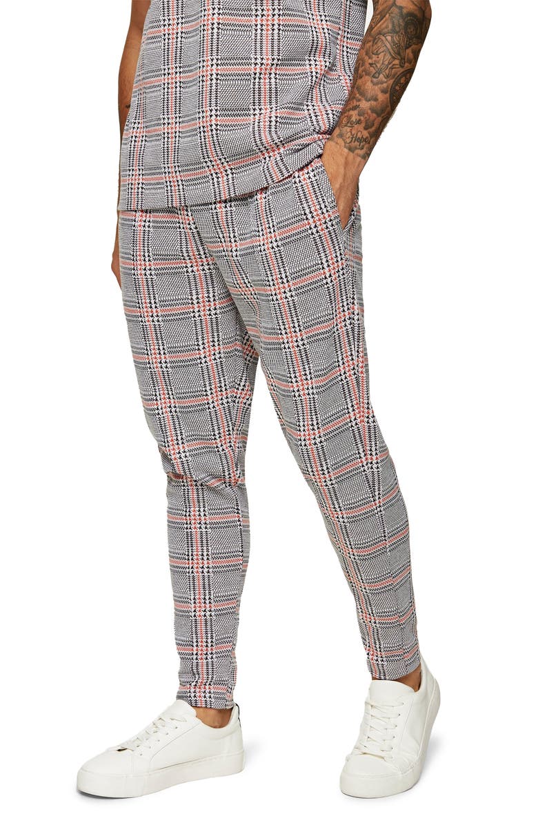 Topman Check Joggers, Main, color, 