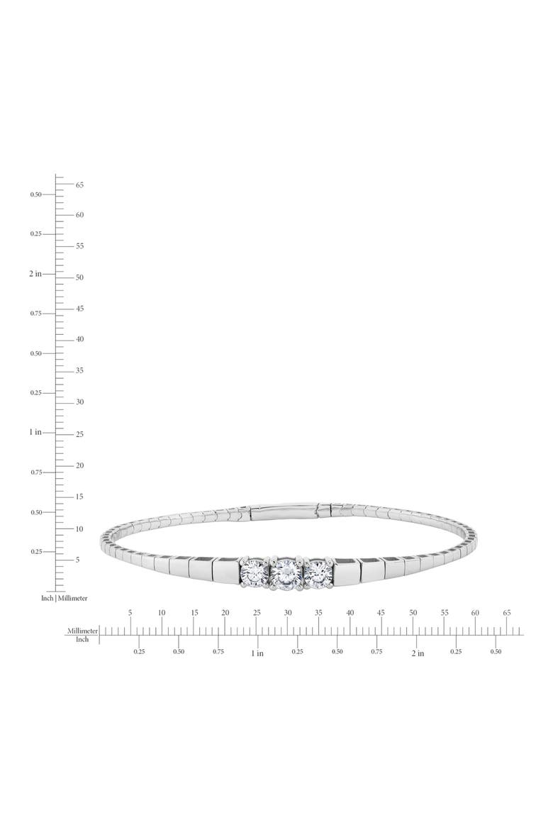 Pure Flex Graduated Cubic Zirconia Bracelet, Alternate, color, PURE PLATINUM / CLEAR STONE