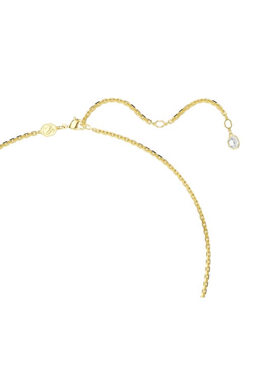 Swarovski Idyllia Crystal Flower Brooch Pendant Necklace In Gold