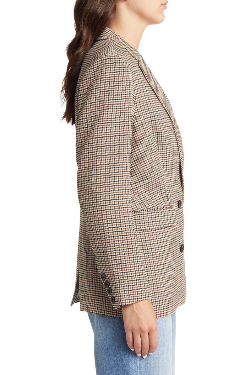 Rails Jac Houndstooth Double Breasted Stretch Twill Blazer, Alternate, color, 