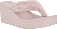 GUESS Sabinn Faux Fur Wedge Sandal