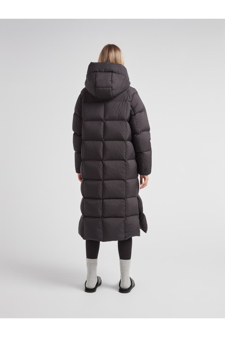 Cloud Ultra Long Puffer Down Coat, Alternate, color, BLACK/STONE