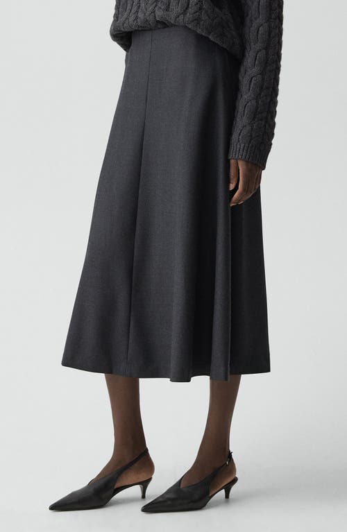 Theory A-line Midi Skirt In Black