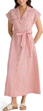 Brave+True Portia Directional Stripe Maxi Shirtdress