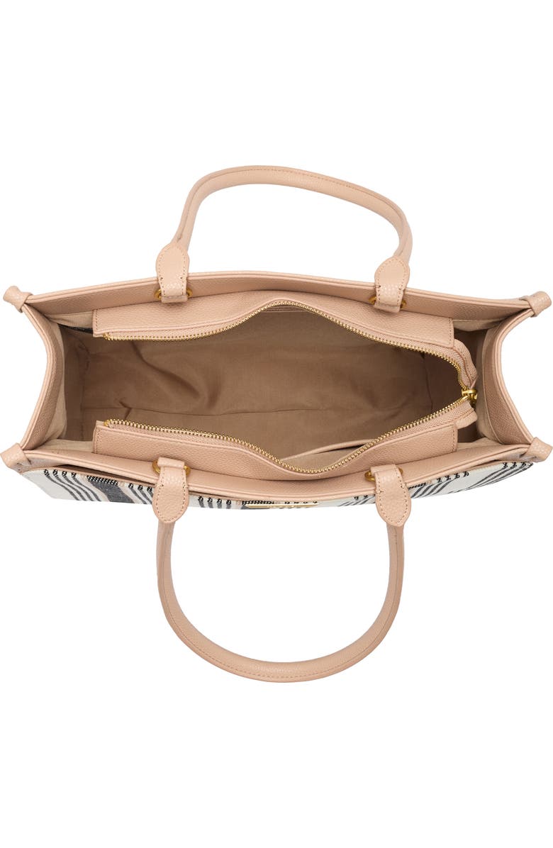 T Tahari Delano Stripe Tote Bag, Alternate, color, Wheat